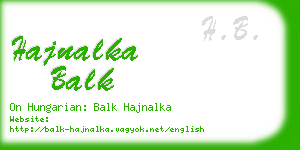 hajnalka balk business card